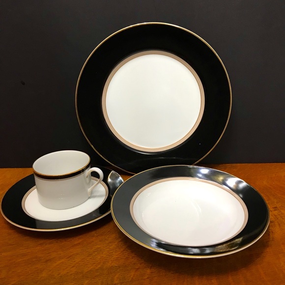 MIKASA Grandeur Black China set 4 pc. - Picture 1 of 9